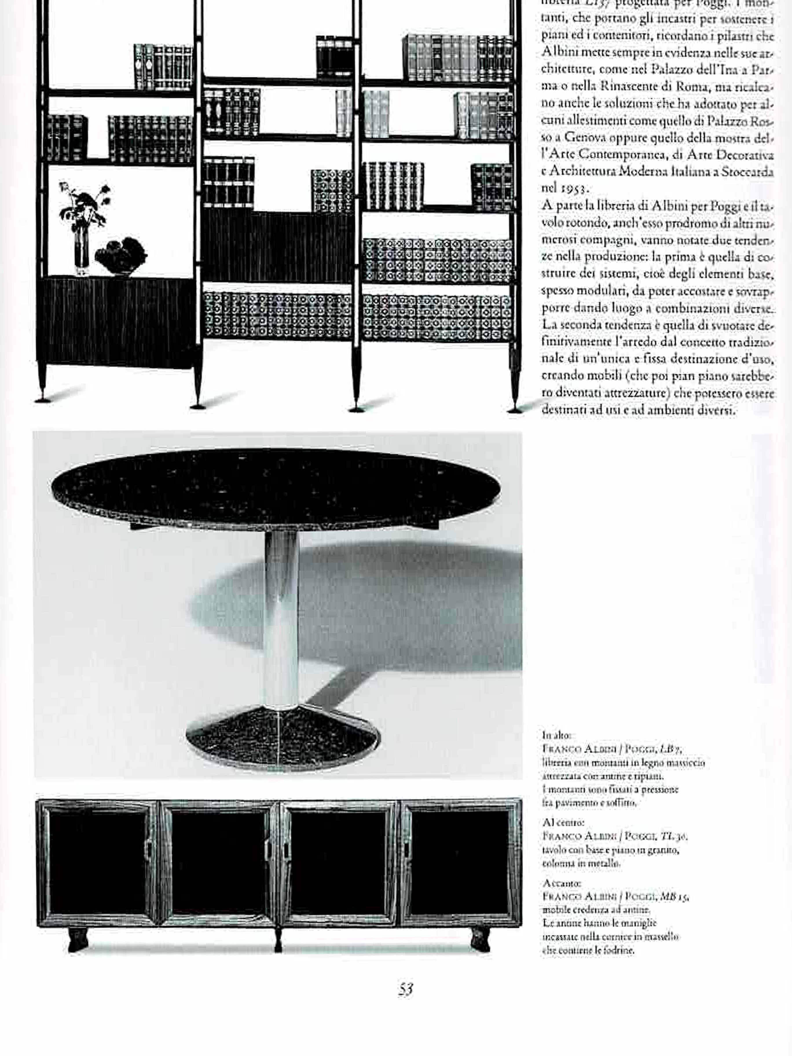 Franco Albini for Poggi Midcentury Wood Italian Sideboard, 1950s 14