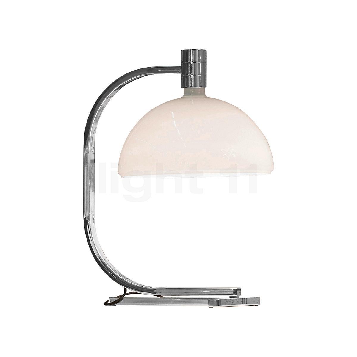 Franco Albini & Franca Helg  The table Lamp for Sirrah designed by one of the most important Italian architects  in pair with Franca Helg , a talented singer to the tune of the sixteenth year.
The lamp is chromed steel and opal glass .
This is
