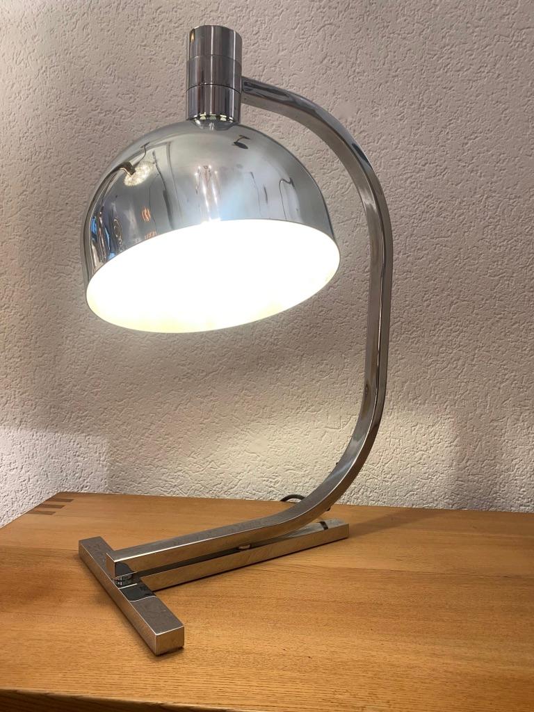 Italian Franco Albini, Franca Helg & Antonio Piva AM/AS Chrome Table lamp, Italy ca.1969