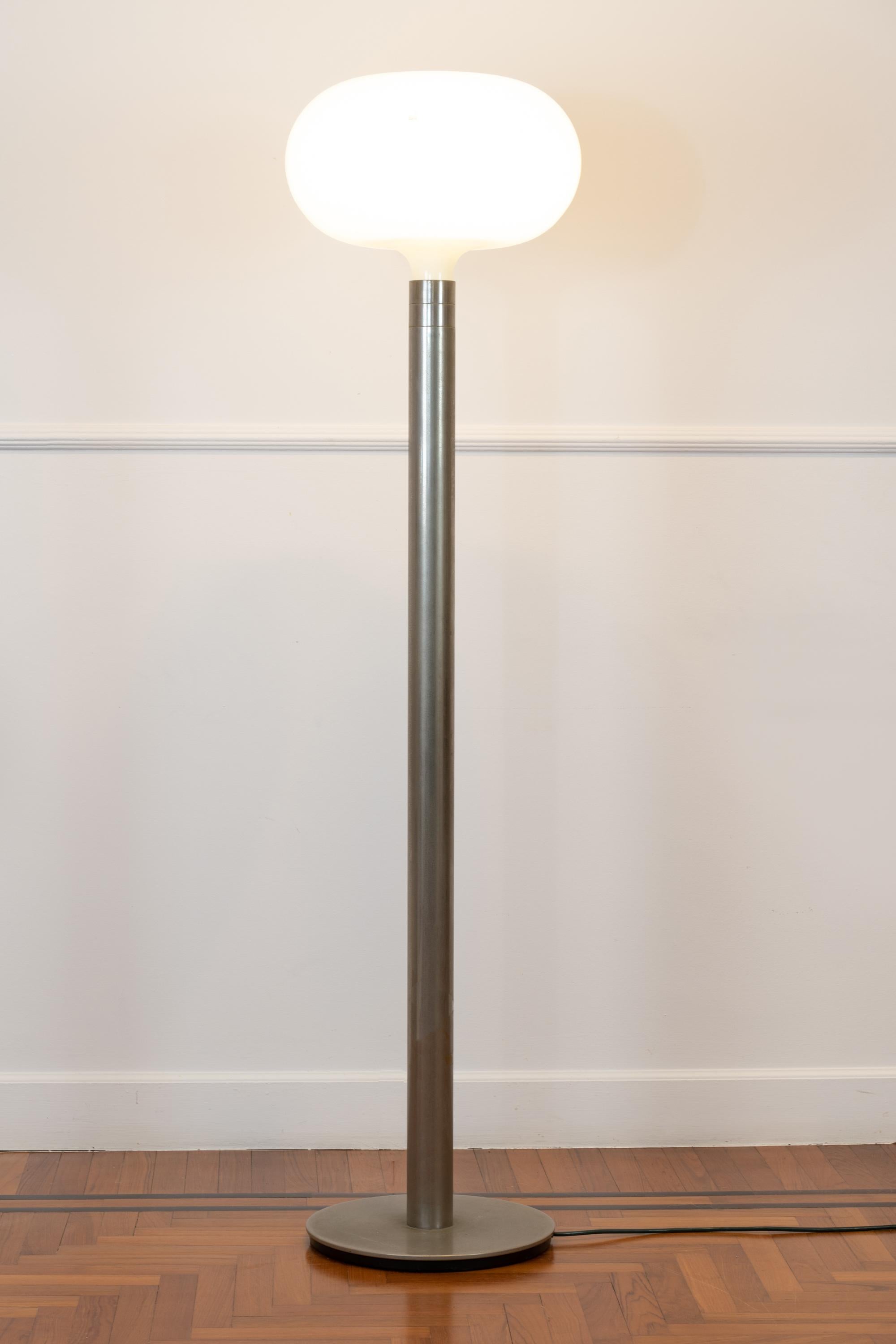 Modern Franco Albini & Franca Helg Floor Lamp AM AS for Sirrah in Metal and Glass 1970