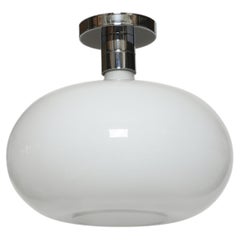 Franco Albini & Franca Helg für Sirrah Ceiling Light, Glas und Chrom, Italien