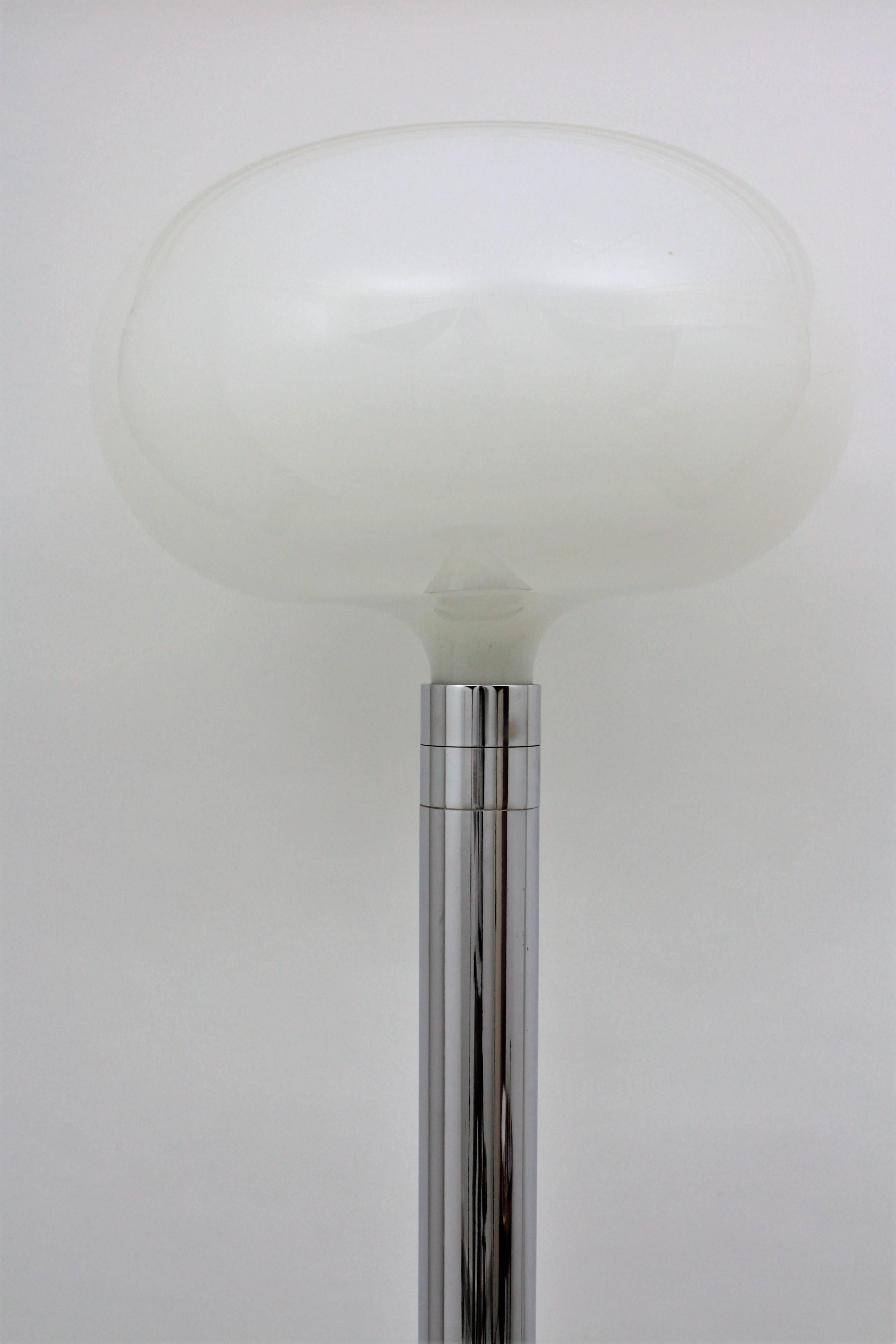 Franco Albini & Franca Helg AM/AS Stehlampe in Chrom und Glas, verchromt (Beschichtet) im Angebot