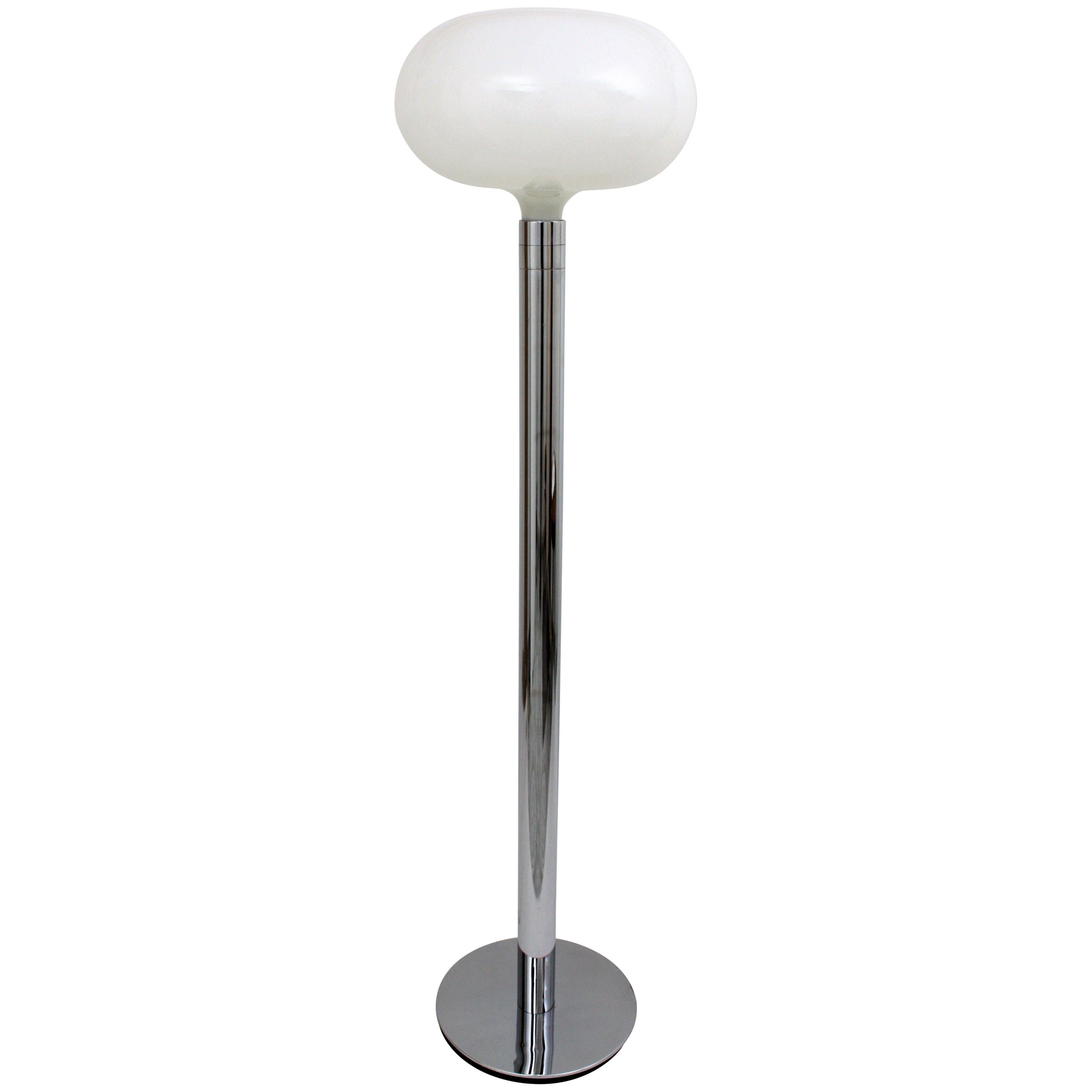 Franco Albini & Franca Helg AM/AS Floor Lamp in Chromed and Glass