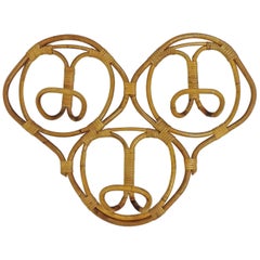 Franco Albini & Franca Helg Wicker Coatrack for Bonacina, Italy, 1962
