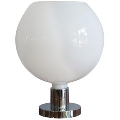 Franco Albini, Franca Helgh, Antonio Piva White Glass Table Lamp for Sirrah 1960