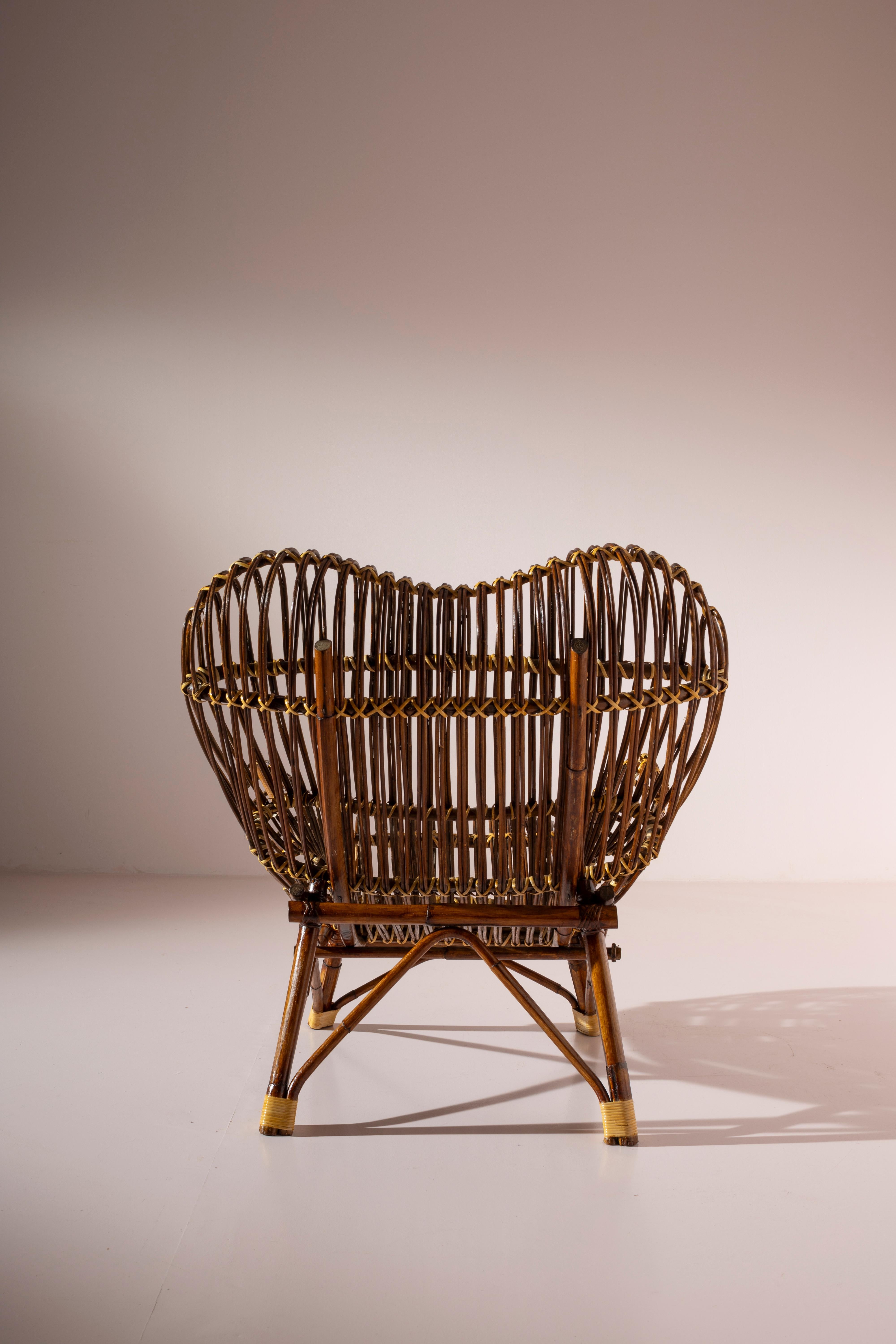 Mid-20th Century Franco Albini Gala chair by Bonacina, Italy, 1951 For Sale