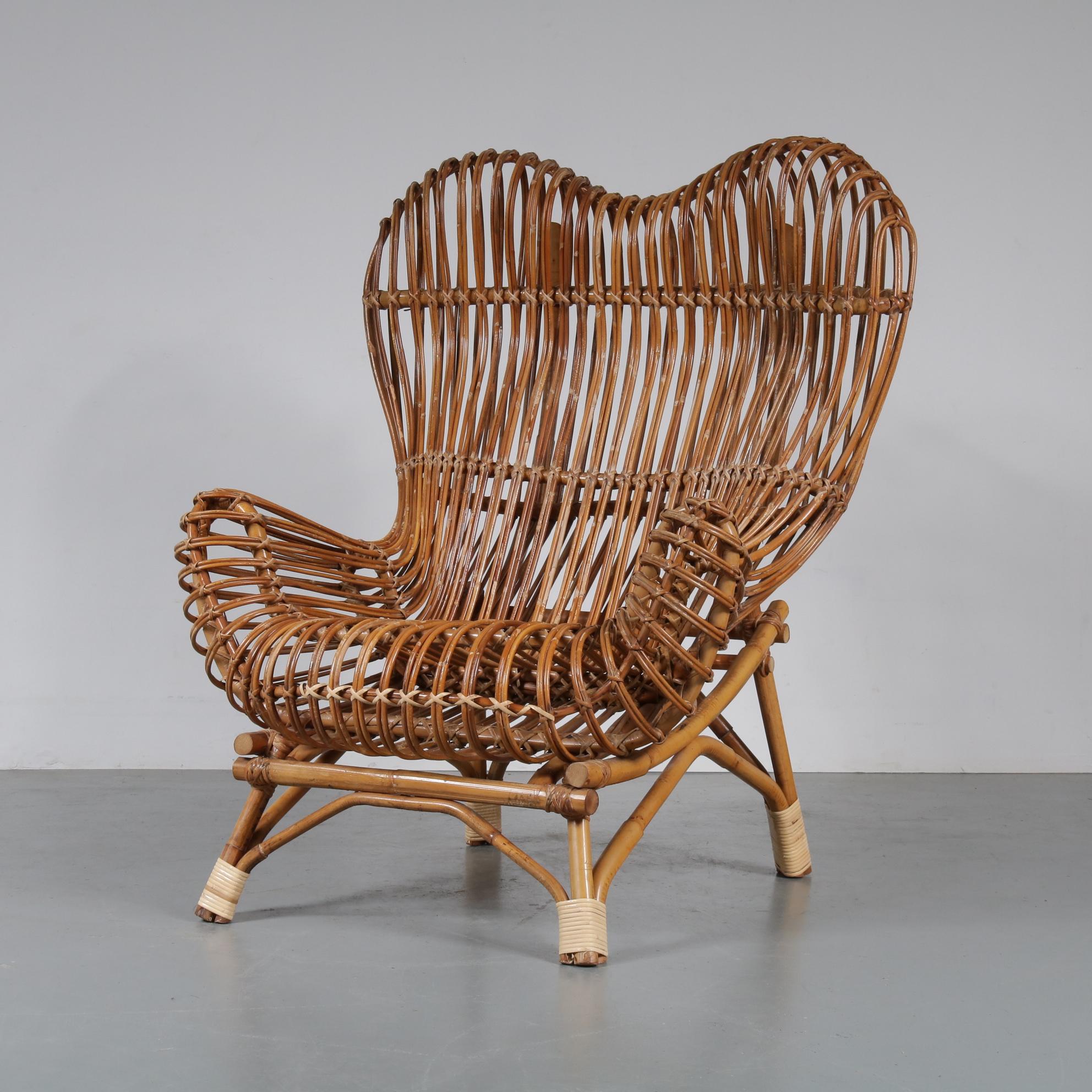 Mid-Century Modern Franco Albini Gala Chair for Bonacina, Italy, 1950