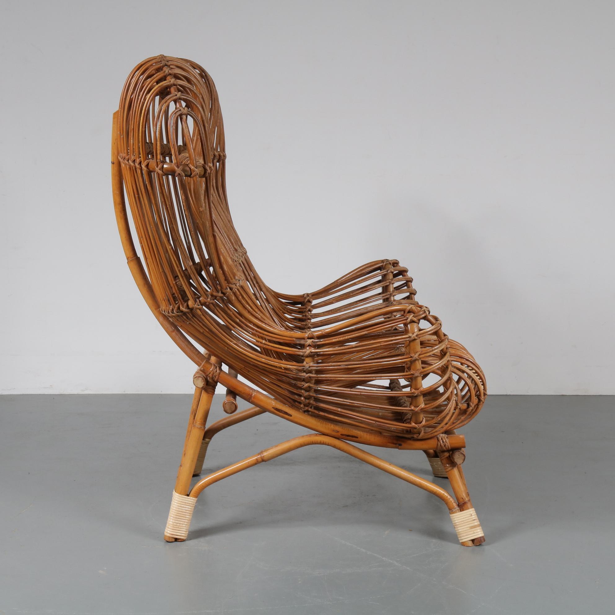 20th Century Franco Albini Gala Chair for Bonacina, Italy, 1950