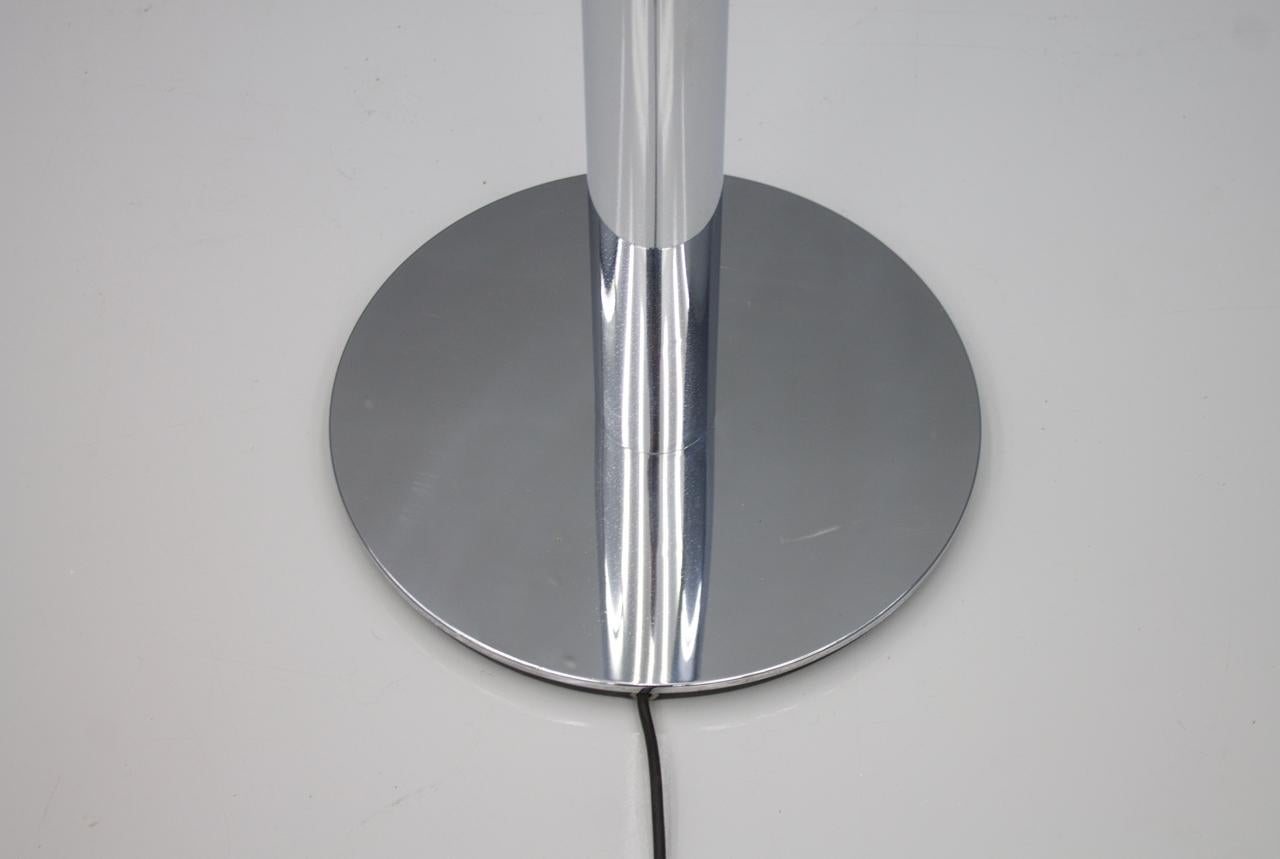 Mid-20th Century Franco Albini Glass and Chrome Floor Lamp by Sirrah, 1969 For Sale