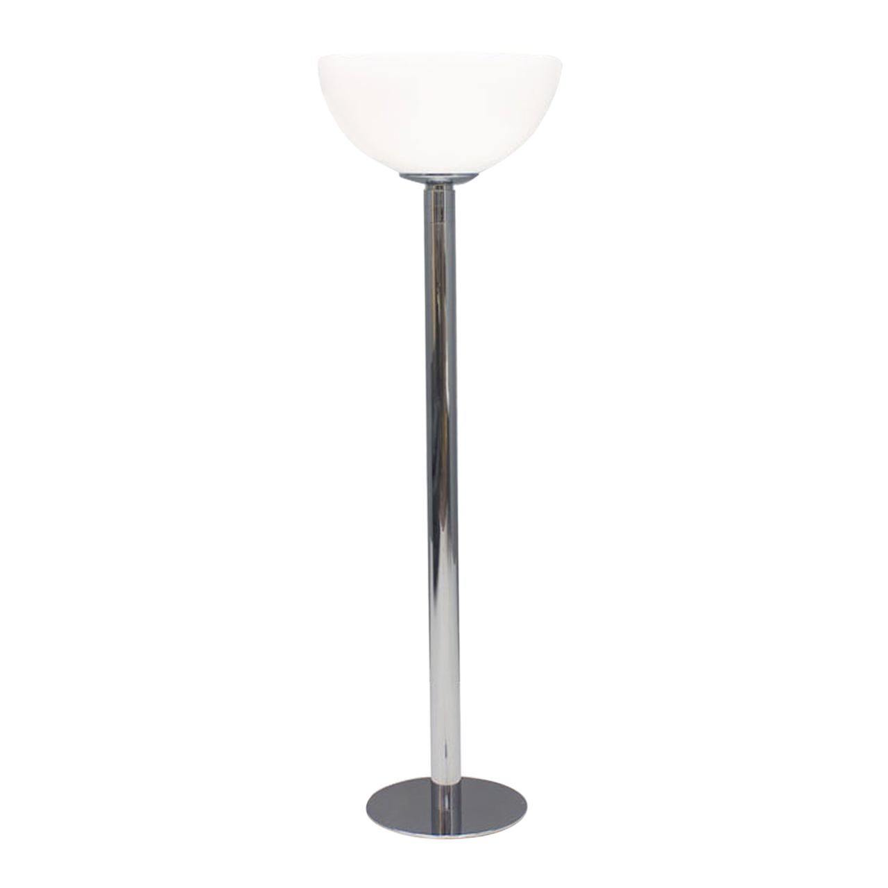Franco Albini Glass and Chrome Floor Lamp by Sirrah, 1969 For Sale