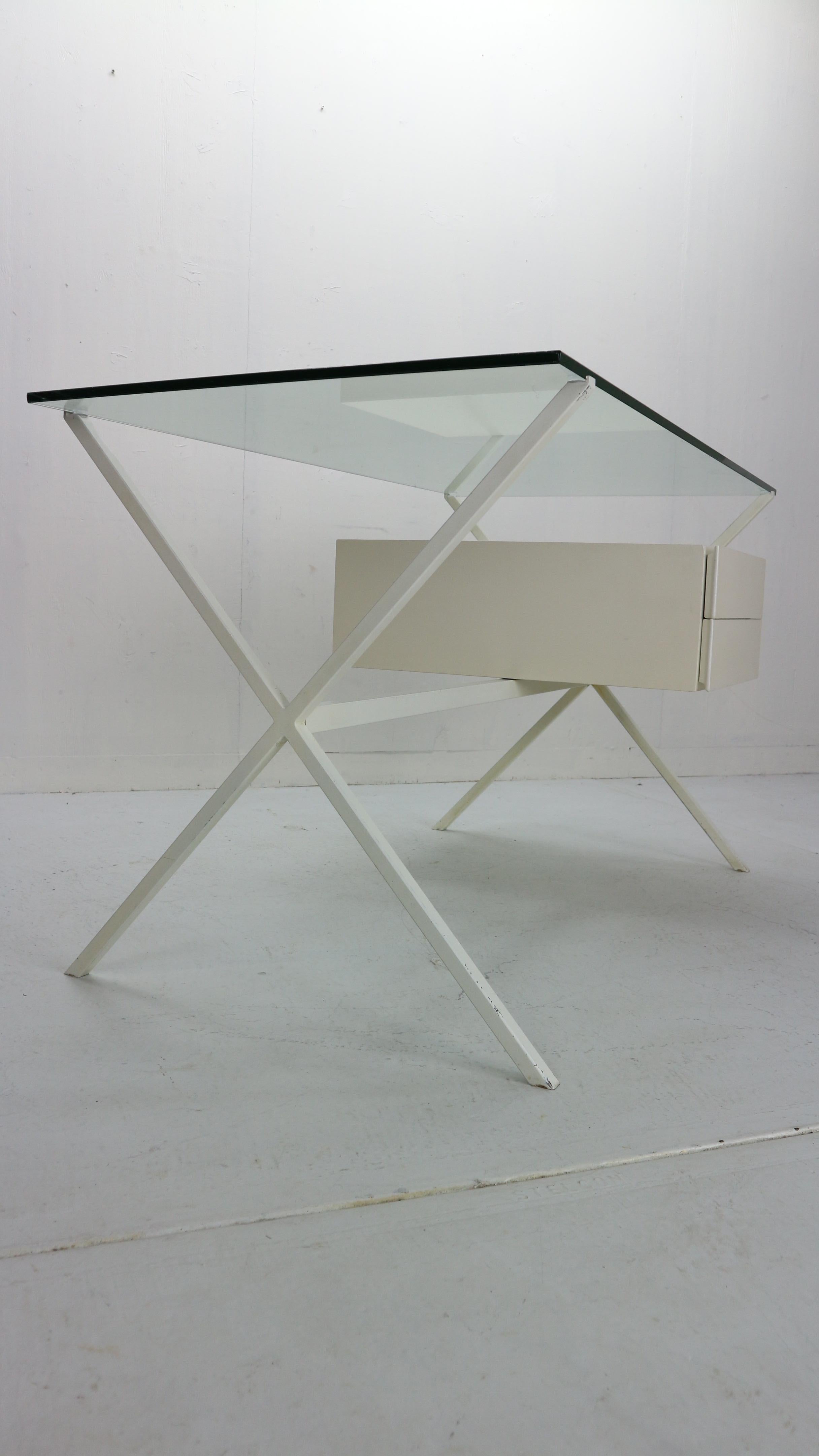 Franco Albini Glass & Metal Writing Desk for Knoll International, 1949 1