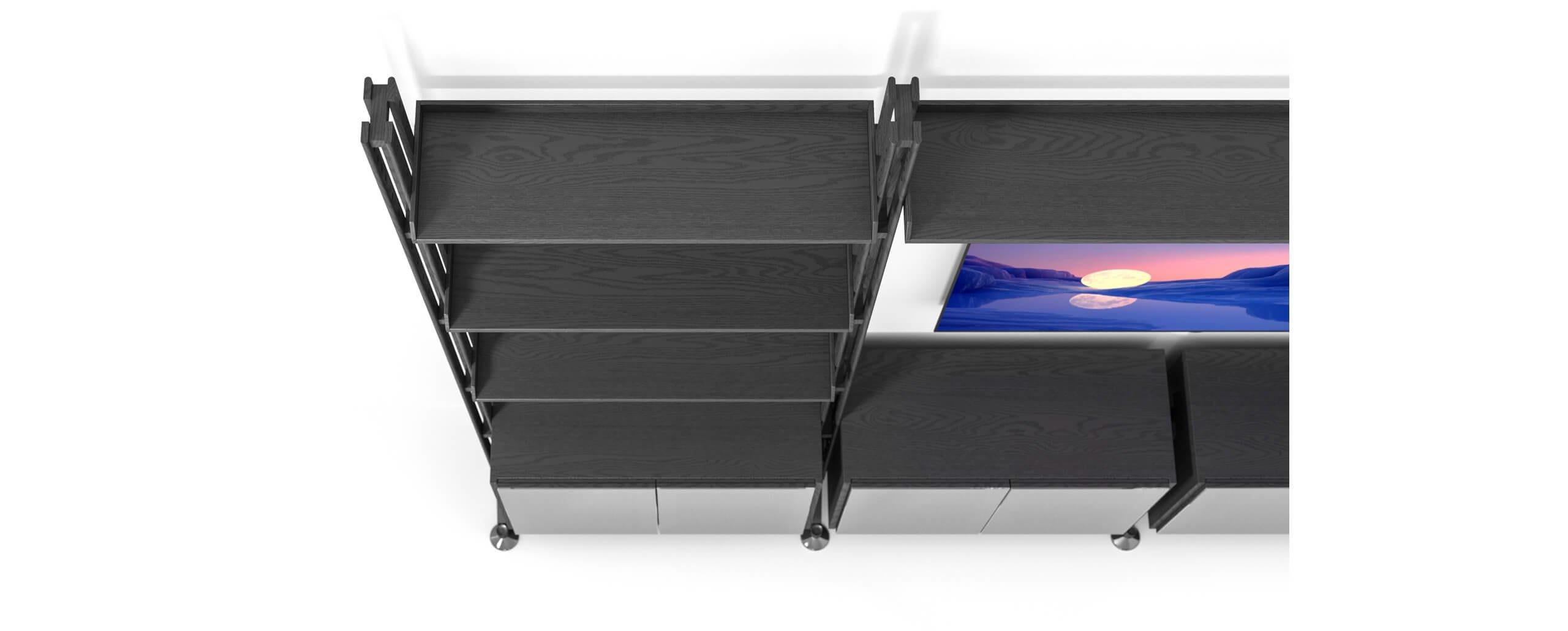 Mid-Century Modern Franco Albini Infinito Wall Modular System Bookcase by Cassina