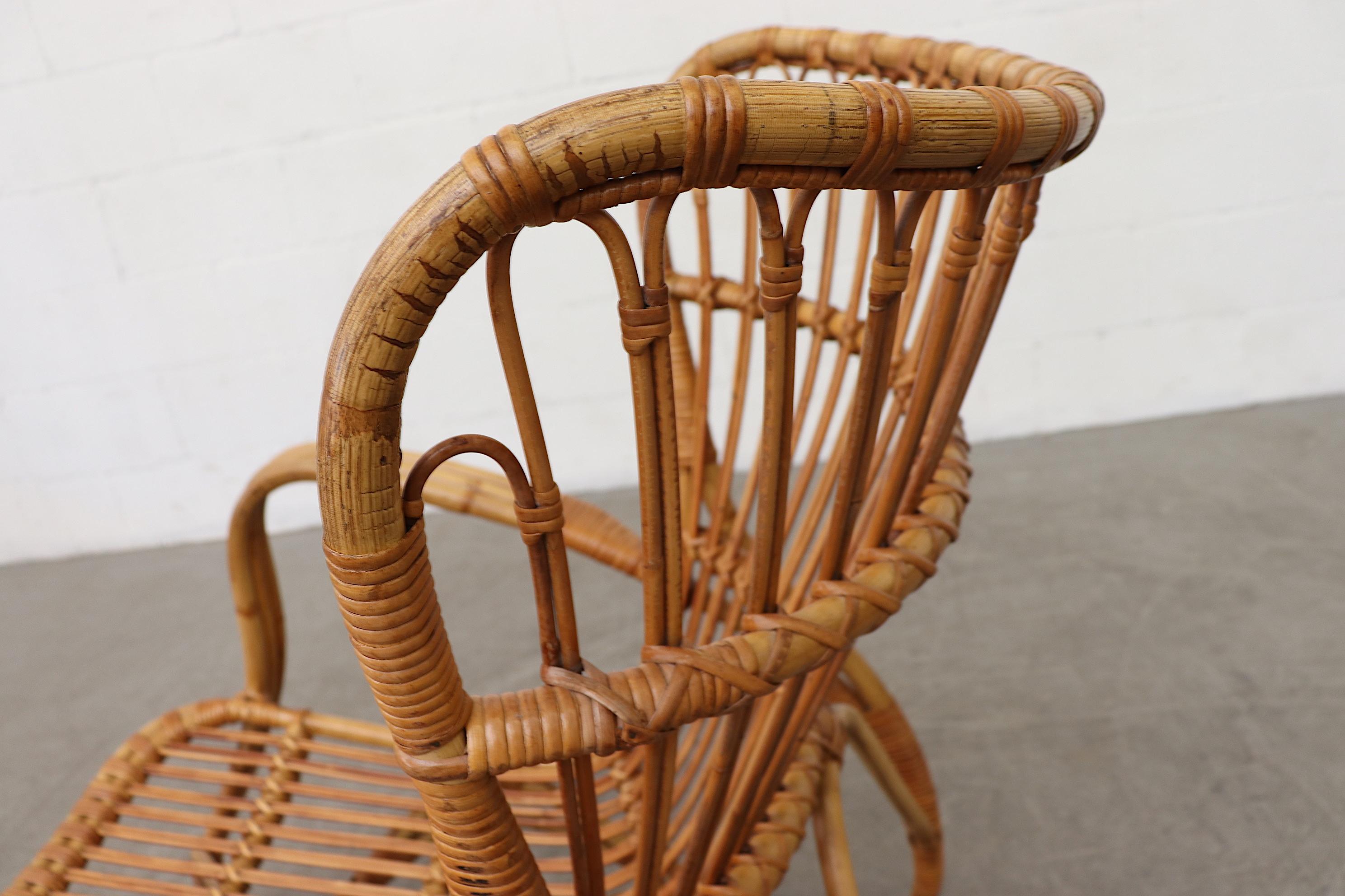 Franco Albini Style Bamboo Lounge Chair 1