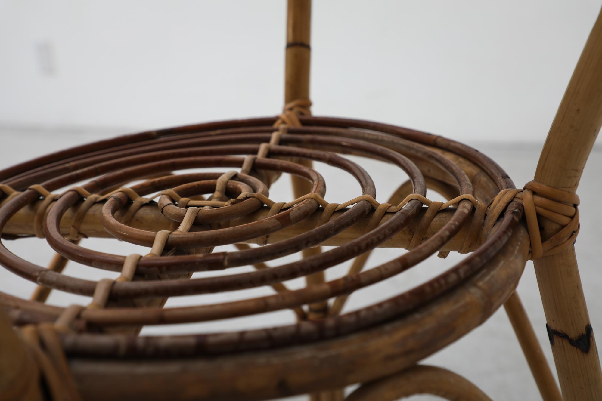 Franco Albini Inspired Bamboo Side Table 5