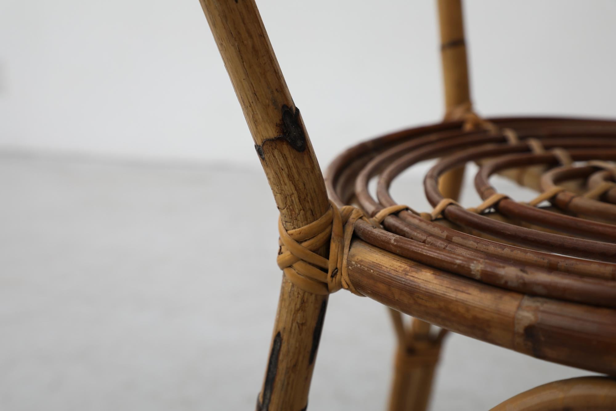 Franco Albini Inspired Bamboo Side Table 6