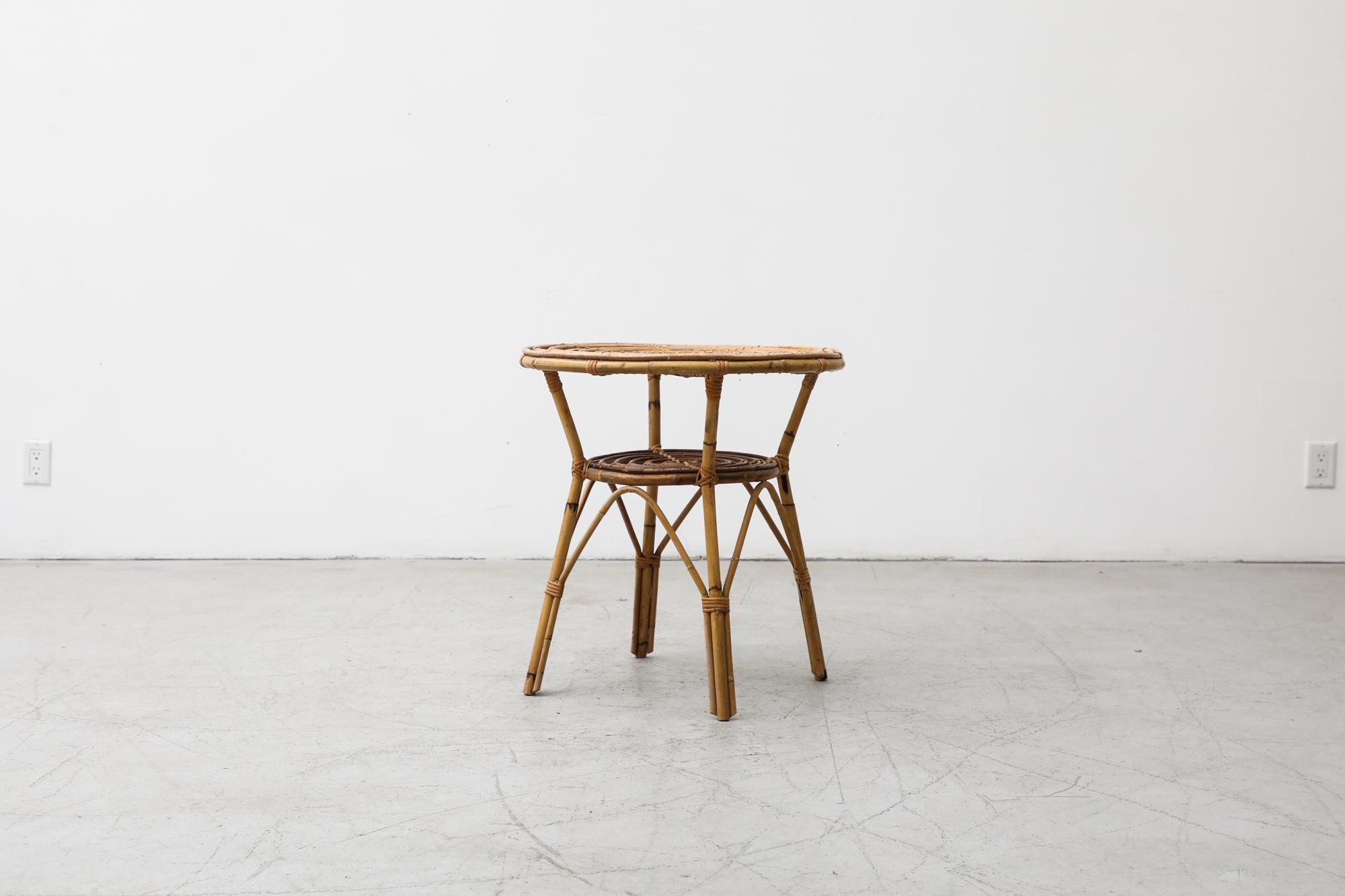 Franco Albini Inspired Bamboo Side Table 10