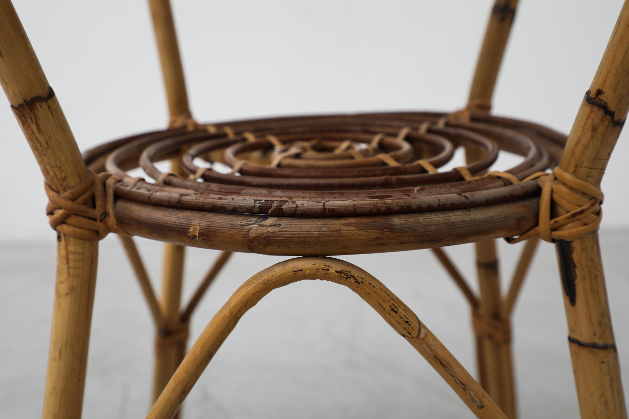 Franco Albini Inspired Bamboo Side Table 1