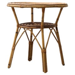 Franco Albini Inspired Bamboo Side Table