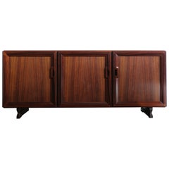 Franco Albini - Enfilade en bois foncé italien du milieu du siècle dernier, modèle MB15 pour Poggi, années 1950