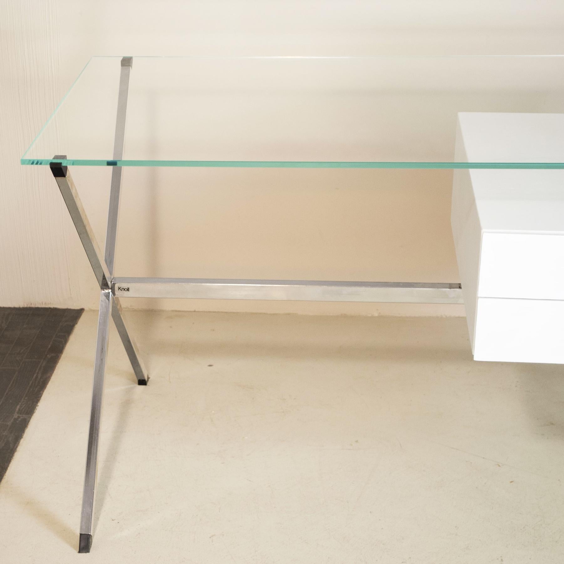 Late 20th Century Franco Albini Italian Midcentury Desk for Knoll 70's For Sale