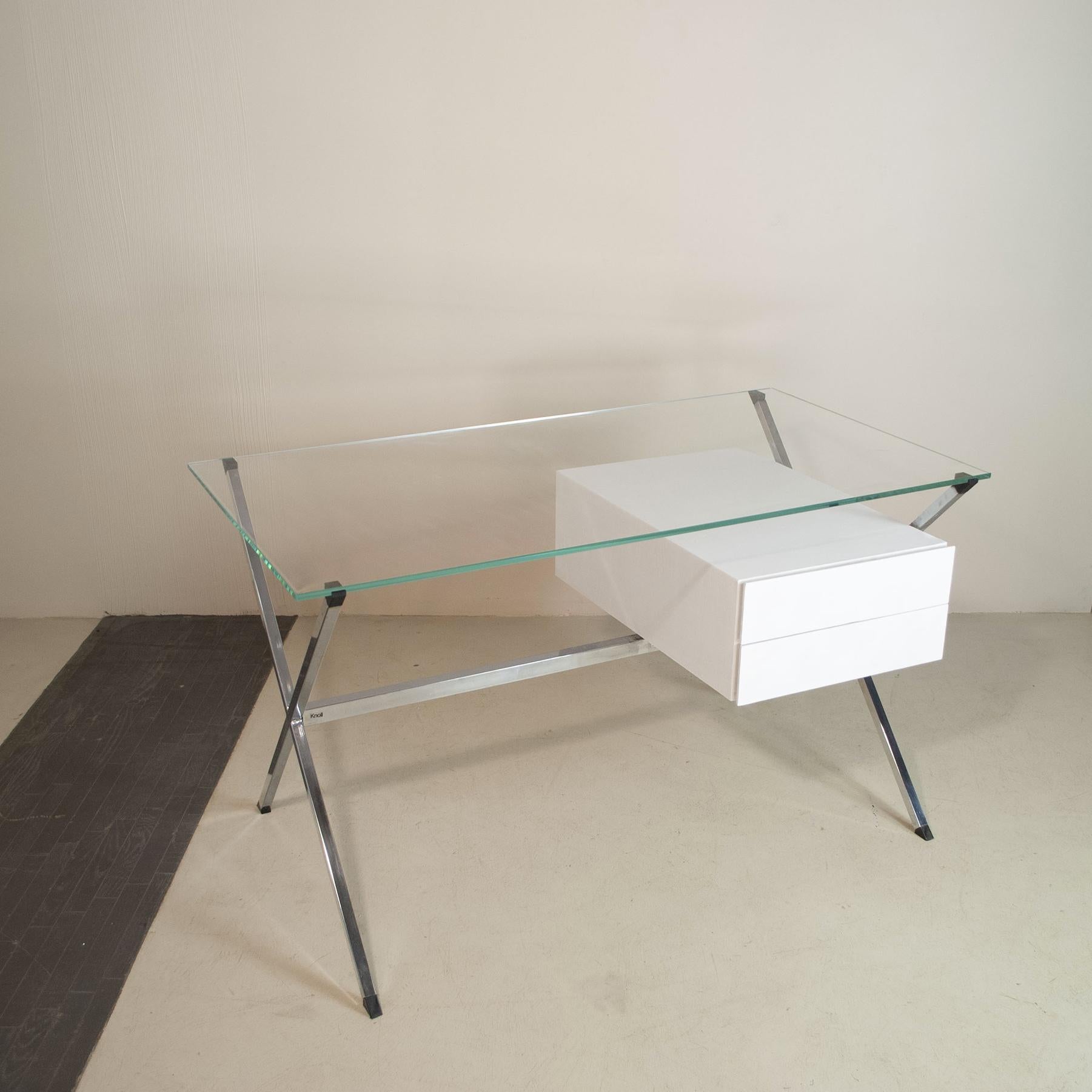 Steel Franco Albini Italian Midcentury Desk for Knoll 70's For Sale