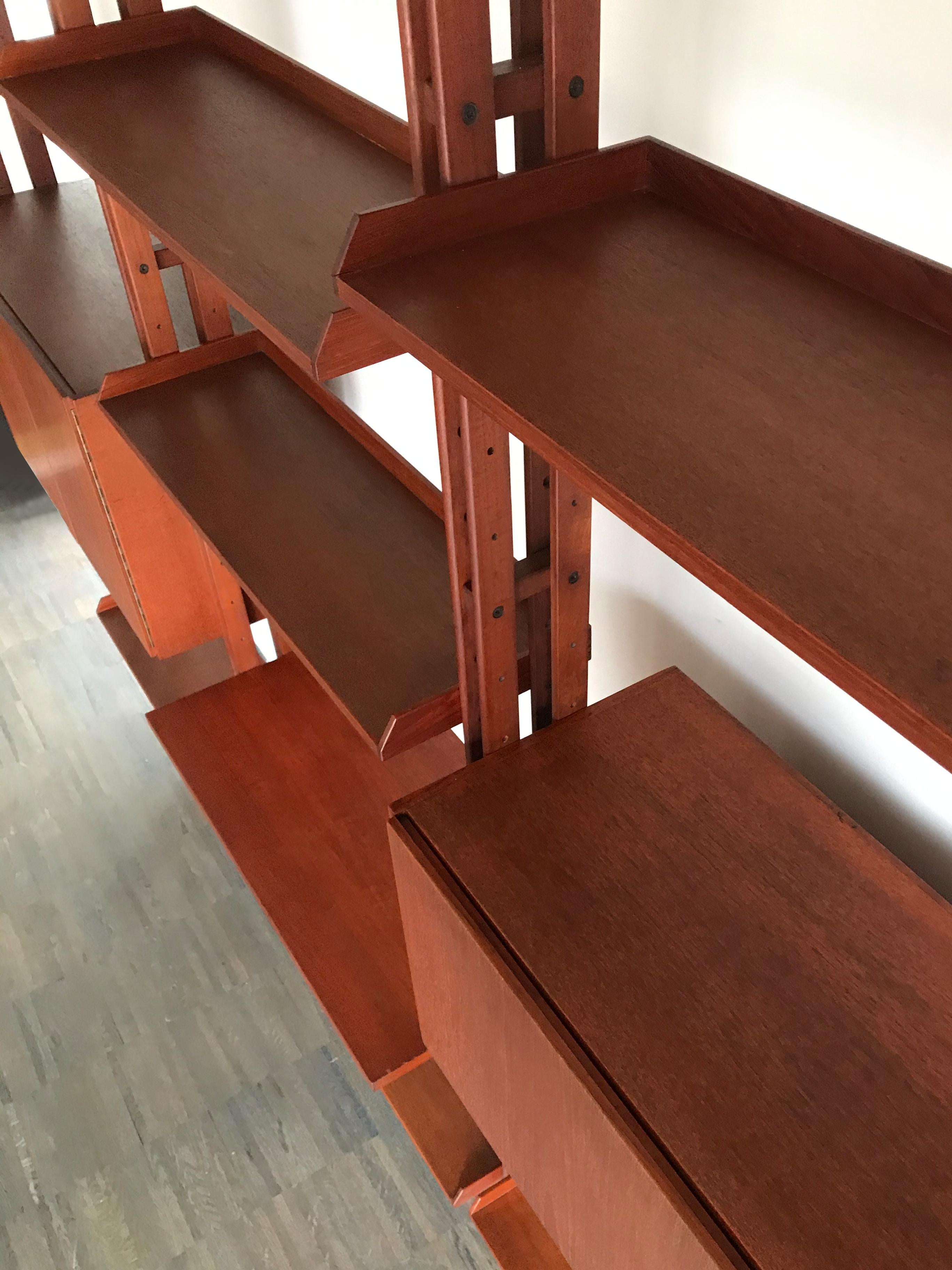 Franco Albini Italian Midcentury Wood Bookcase LB7 for Poggi, 1950s 11