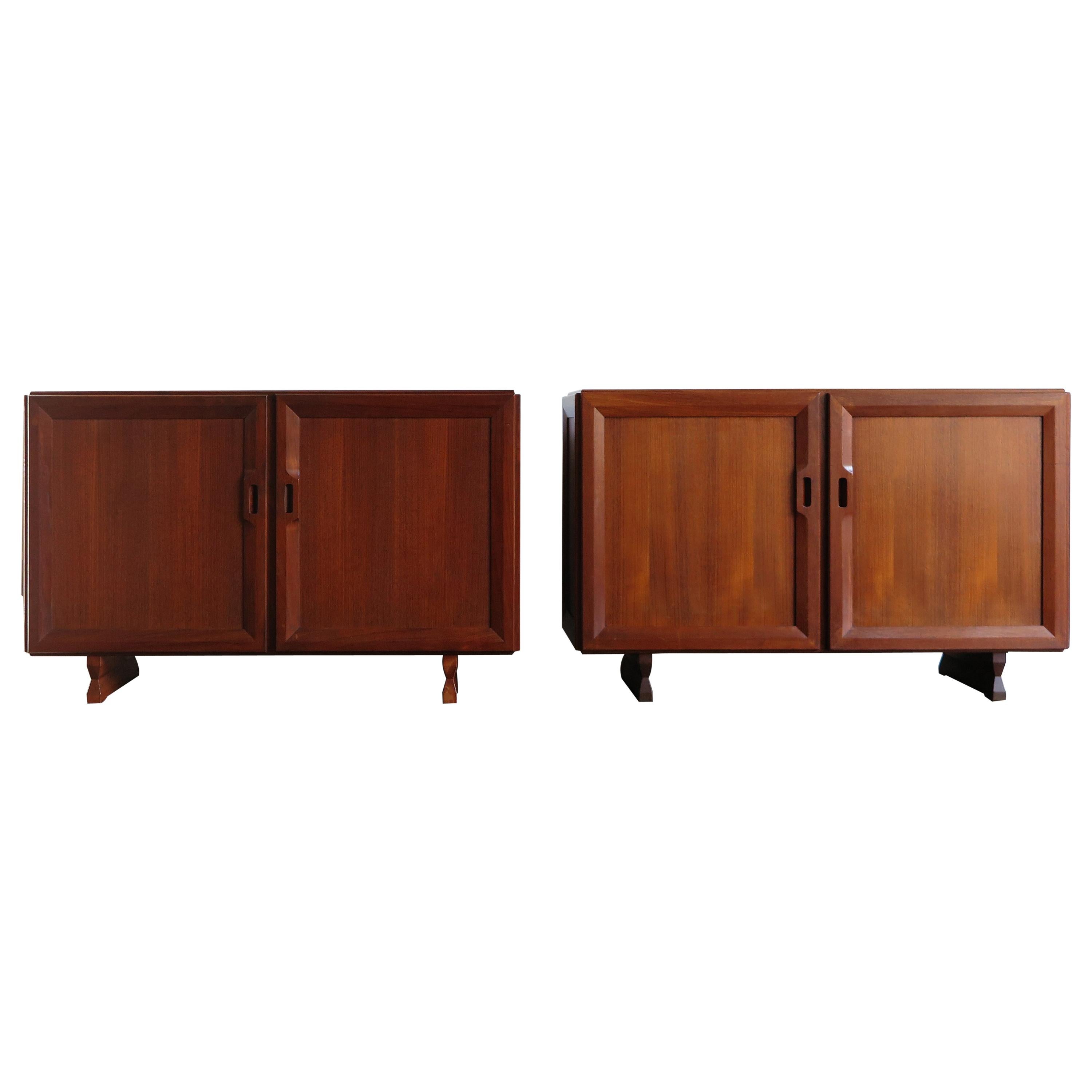 Franco Albini Italian Midcentury Wood Sideboards Model MB15 for Poggi, 1950s