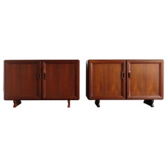 Antique Franco Albini Italian Midcentury Wood Sideboards Model MB15 for Poggi, 1950s