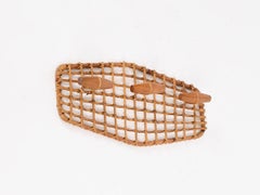 Franco Albini Italian Wall Coat Rack in Bamboo & Rattan, Italy 1960s