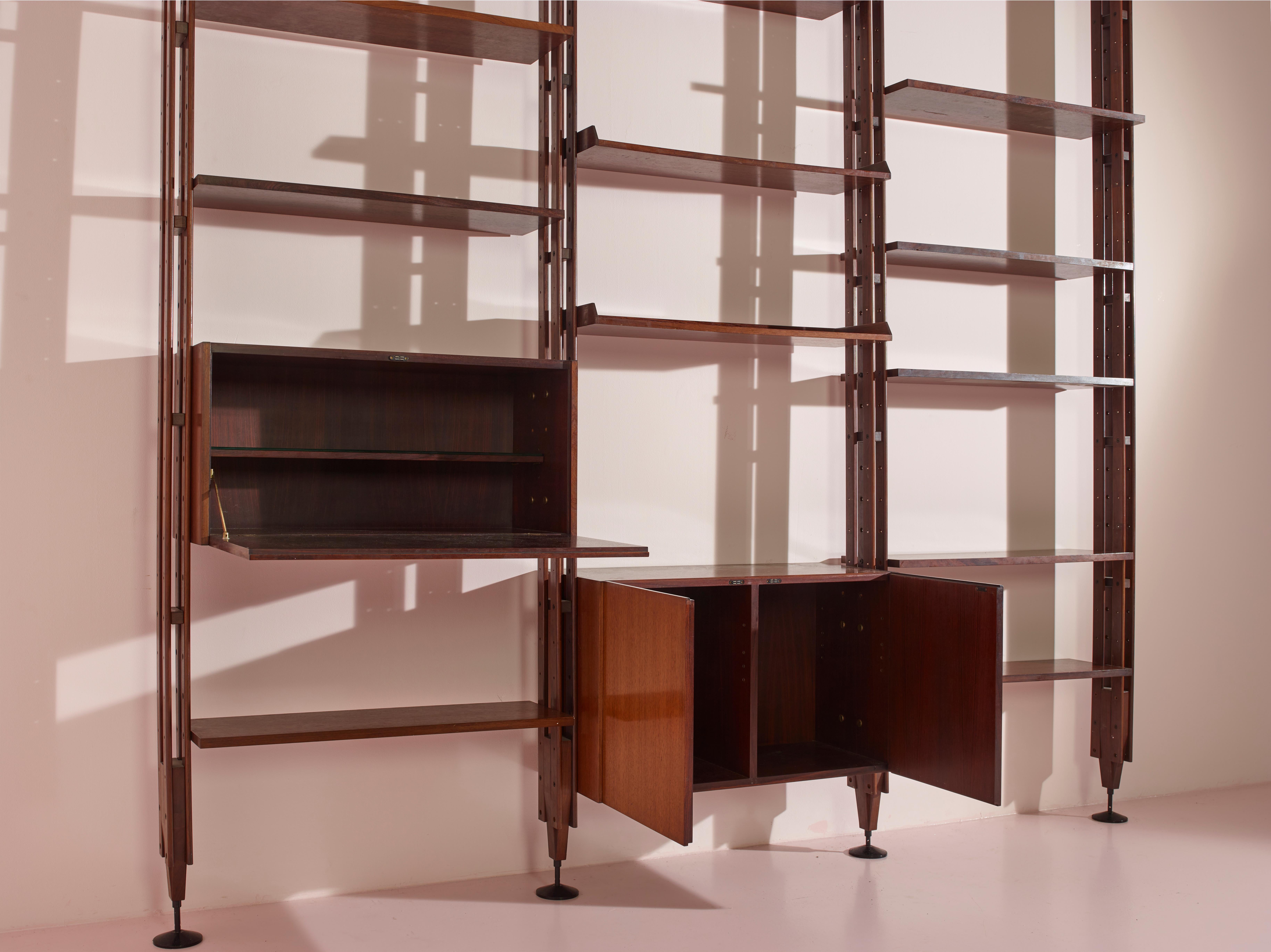 Metà XX secolo Libreria Franco Albini LB7 per Poggi Pavia, Italia, anni '50