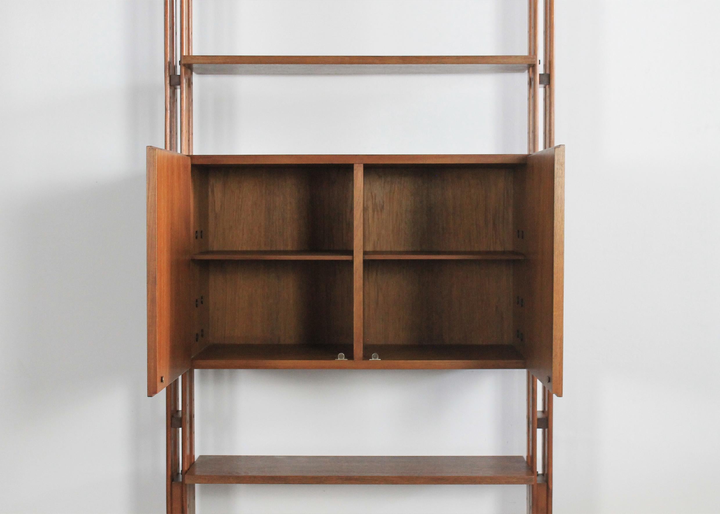 Teck Bibliothèque Franco Albini LB7 en Wood Wood par Poggi Pavia années 1950 Italie  en vente