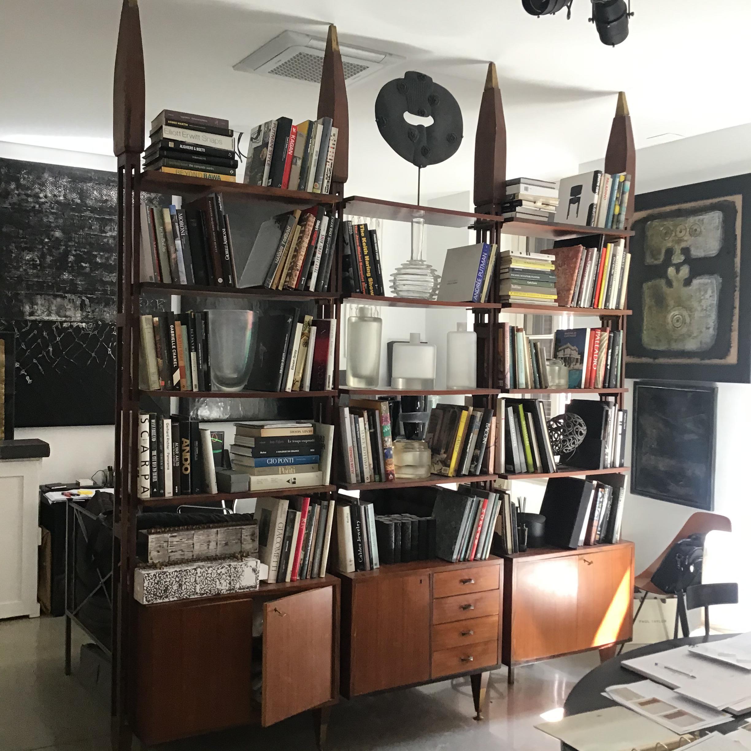 Franco Albini Libreria Legno Ottone/Bronzo 1960 Italia en venta 4