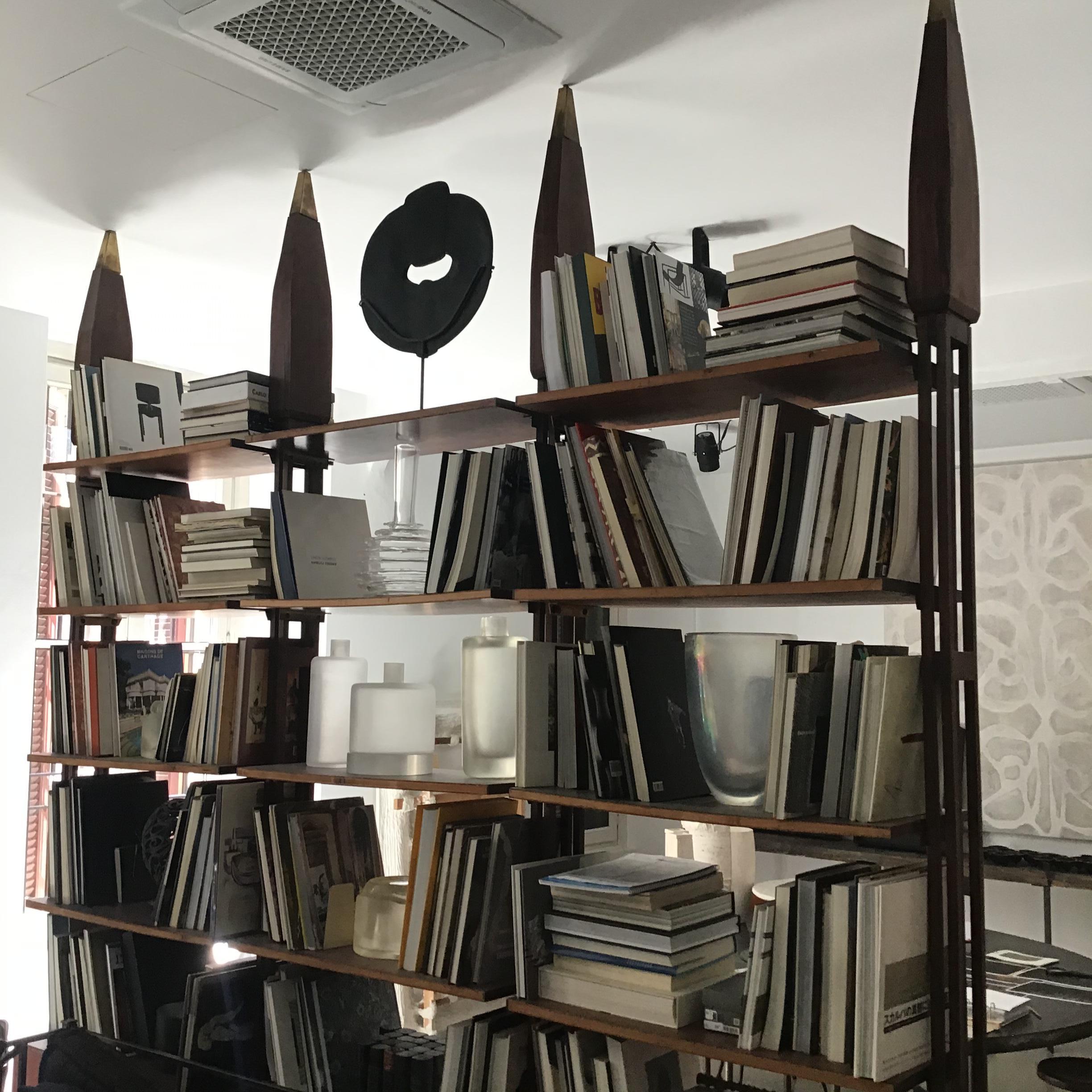 Franco Albini Libreria Legno Ottone/Bronzo 1960 Italia en Bueno estado para la venta en Milano, IT