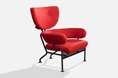 Franco Albini, Lounge Chair, Fabric, Steel, Fabric, Italy, 1960s