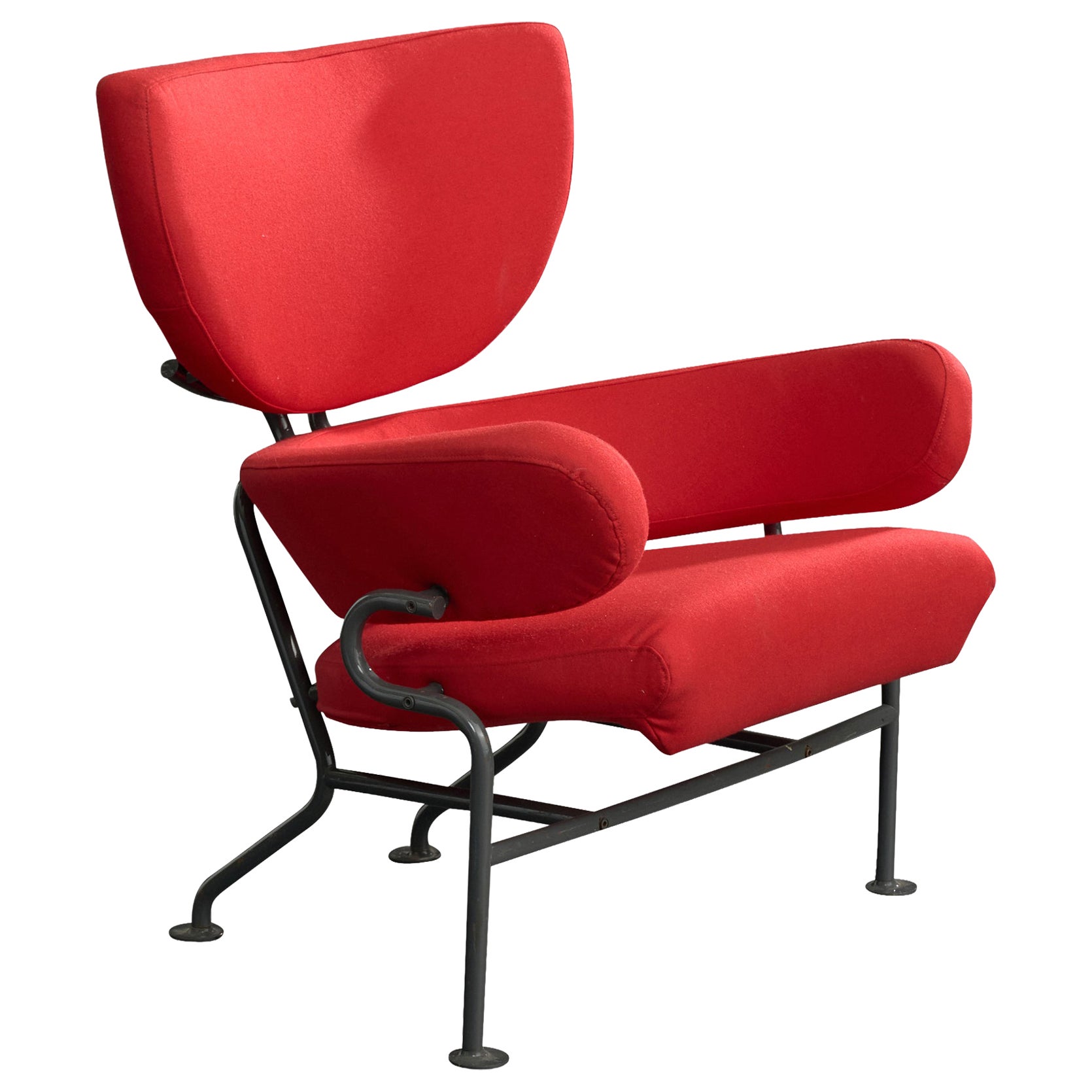 Franco Albini, Lounge Chair, Fabric, Steel, Fabric, Italy, 1960s