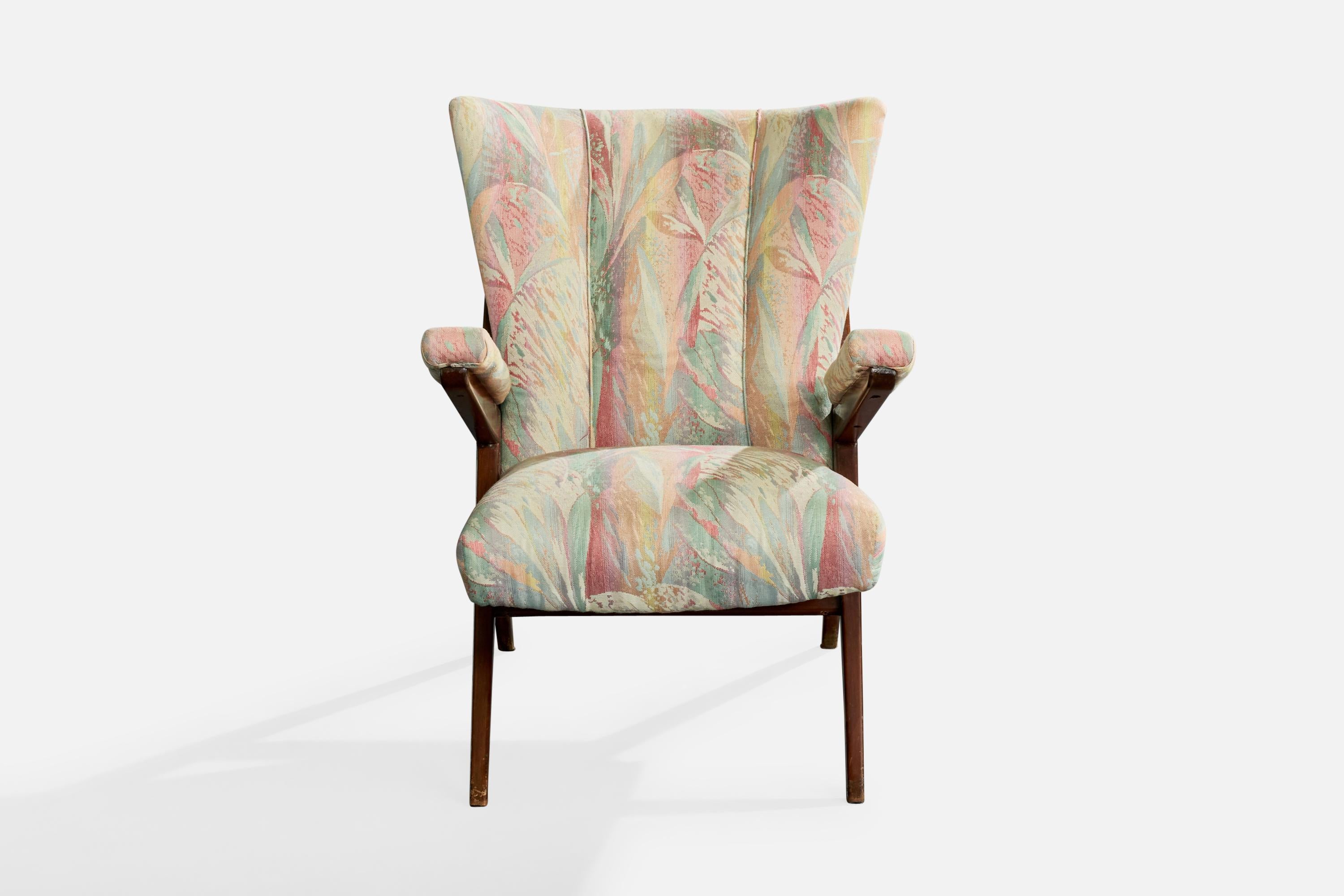 italien Franco Albini, chaise longue, Wood, tissu, Italie, années 1950 en vente