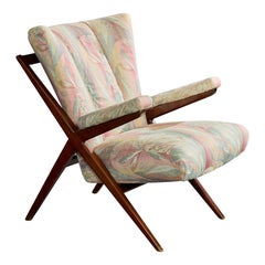 Franco Albini, Sedia da salotto, Wood, Fabrice, Italia, anni '50