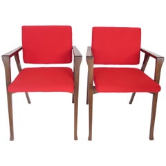 Franco Albini Luisa Dining Chairs Italian Design for Poggi Set of 6 Circa 1950 