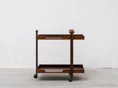 Franco Albini Midcentury "CR-20" Serving Trolley in Teak for Poggi, 1958