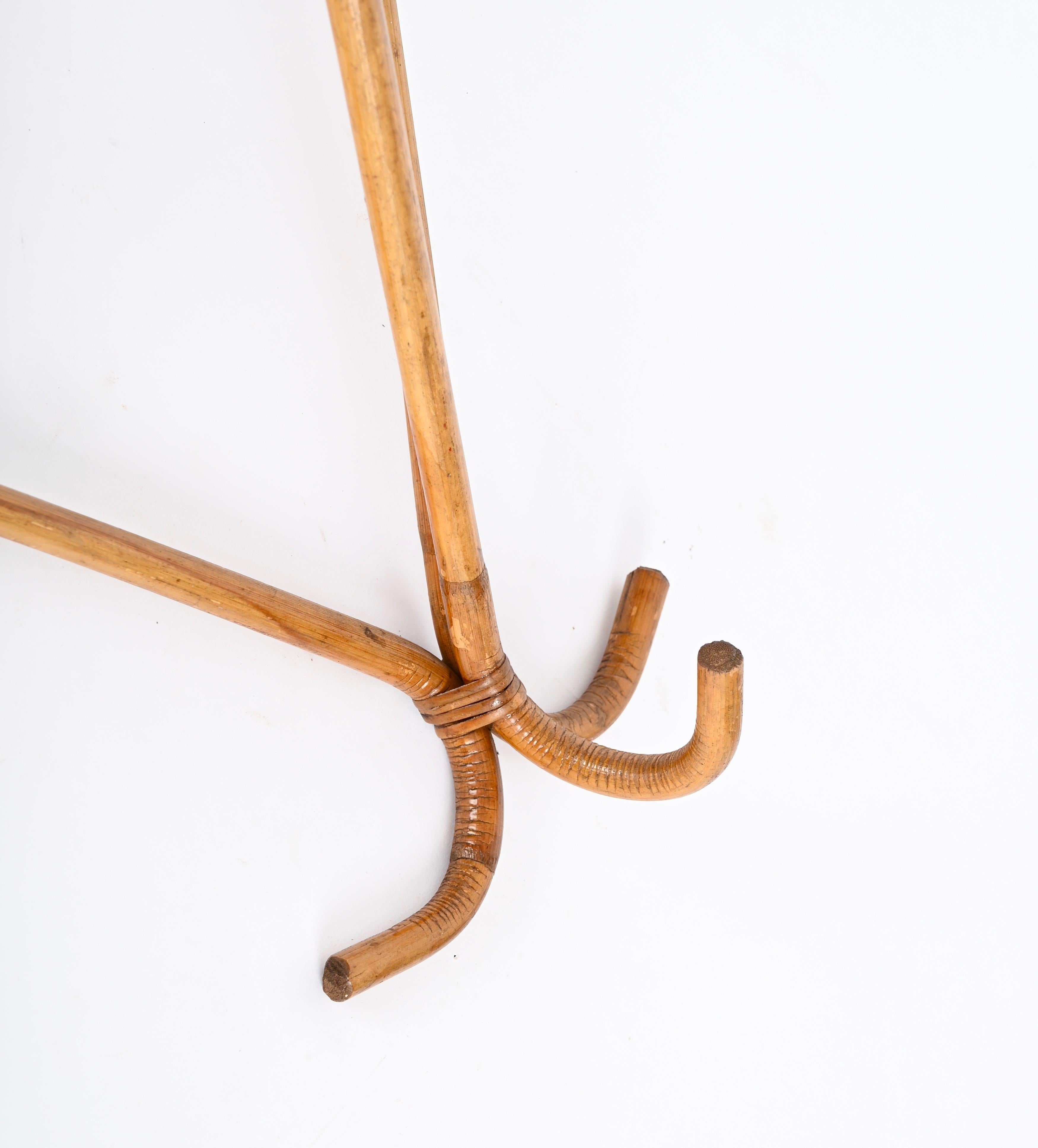 Franco Albini Midcentury Wall Shelf or Console in Rattan and Bamboo, Italy, 1960 7