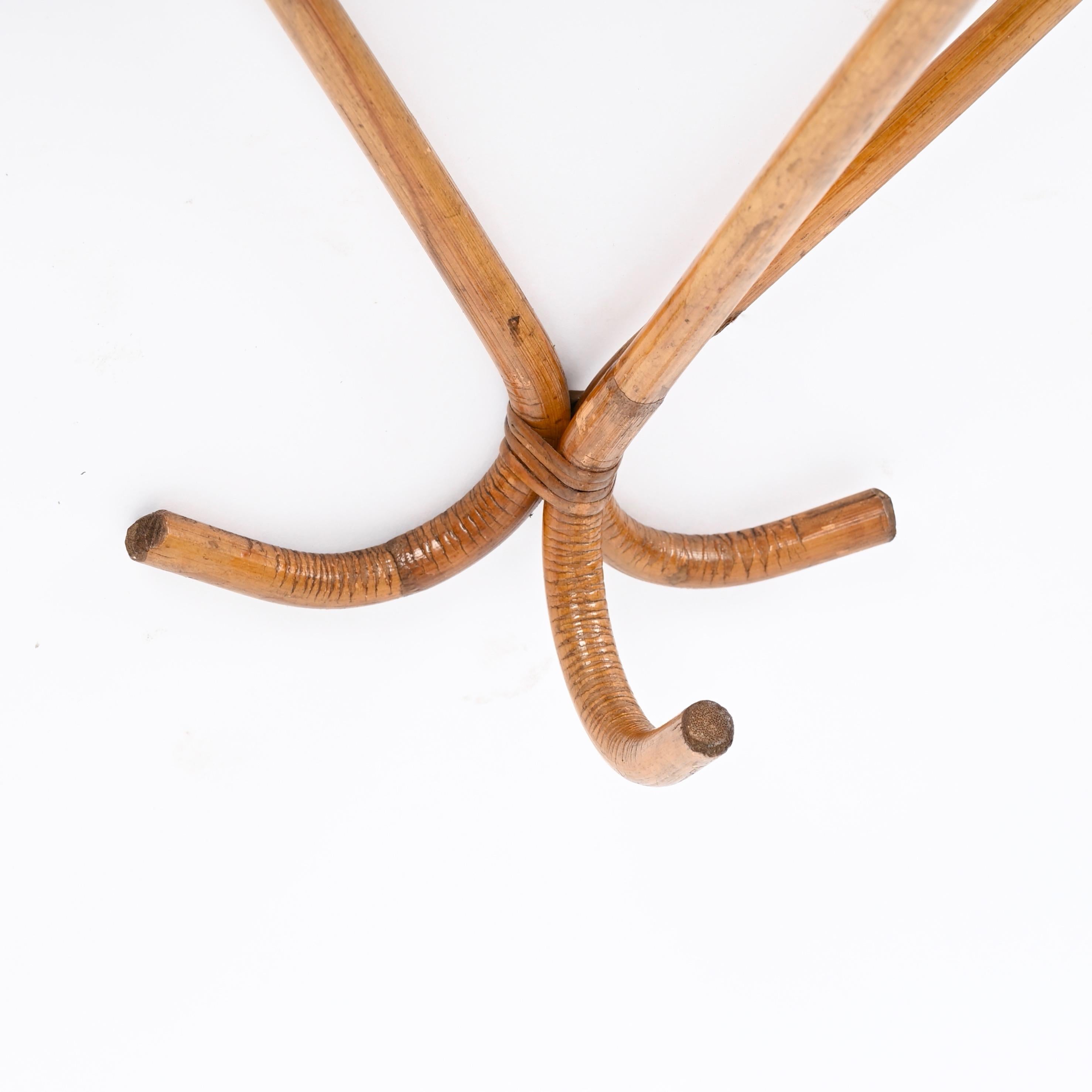Franco Albini Midcentury Wall Shelf or Console in Rattan and Bamboo, Italy, 1960 3
