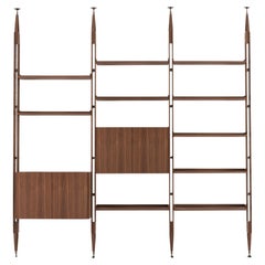 Franco Albini Modulares Bücherregal Infinito, Amerikanischer Nussbaum  Für Cassina