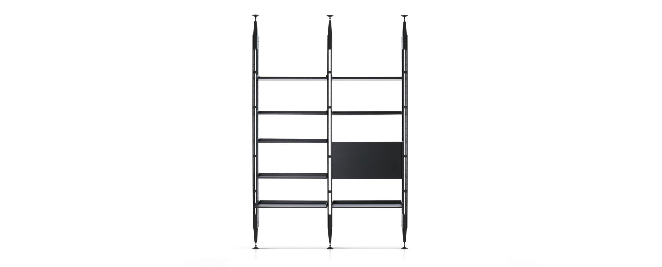 Libreria modulare Infinito di Franco Albini, legno tinto nero by Cassina

Disegnata tra il 1956 e il 1957 da Franco Albini e Franca Helg, Infinito è un'elegante libreria bifacciale versatile che può essere utilizzata come parete divisoria;