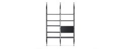 Franco Albini Modular Bookcase Infinito, Black Stain Wood by Cassina