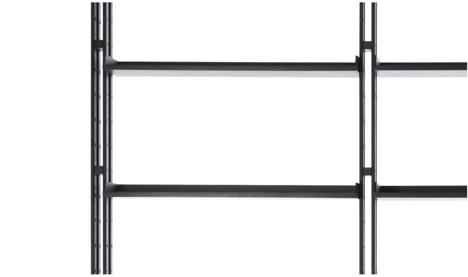 Italiano Libreria modulare Infinito di Franco Albini, legno tinto nero by Cassina in vendita
