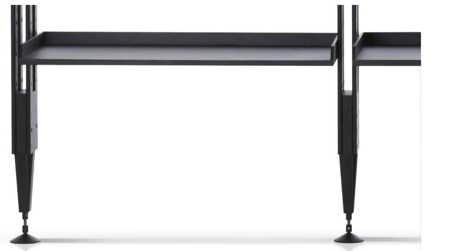 Libreria modulare Infinito di Franco Albini, legno tinto nero by Cassina in vendita 1
