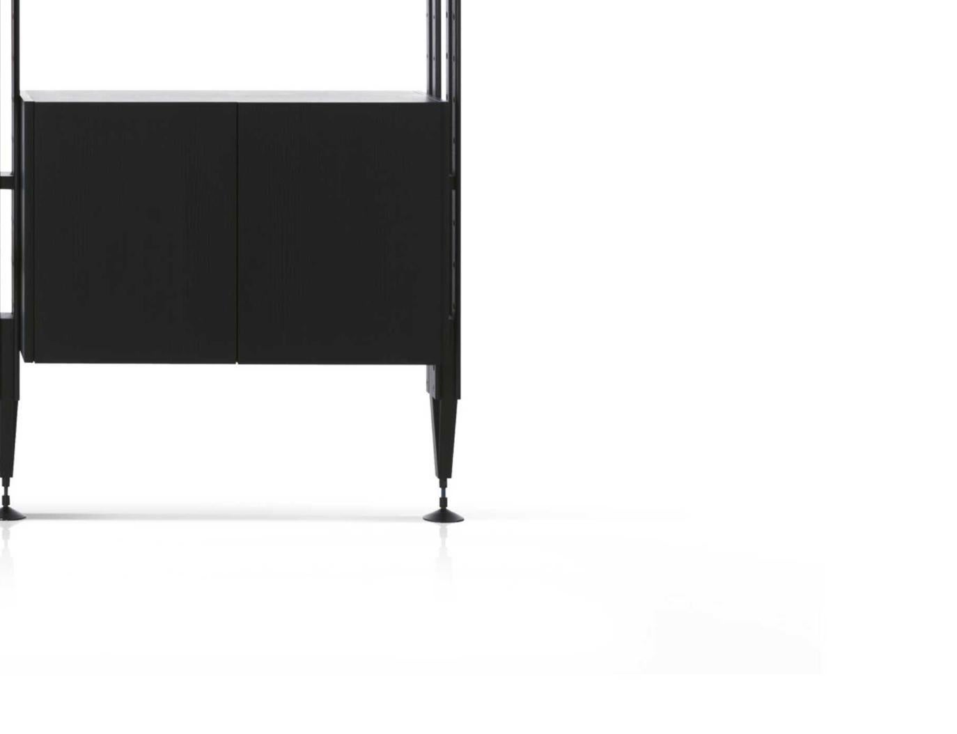 Franco Albini Modular Bookcase Infinito, Black Stained Ask For Cassina In New Condition For Sale In Barcelona, Barcelona