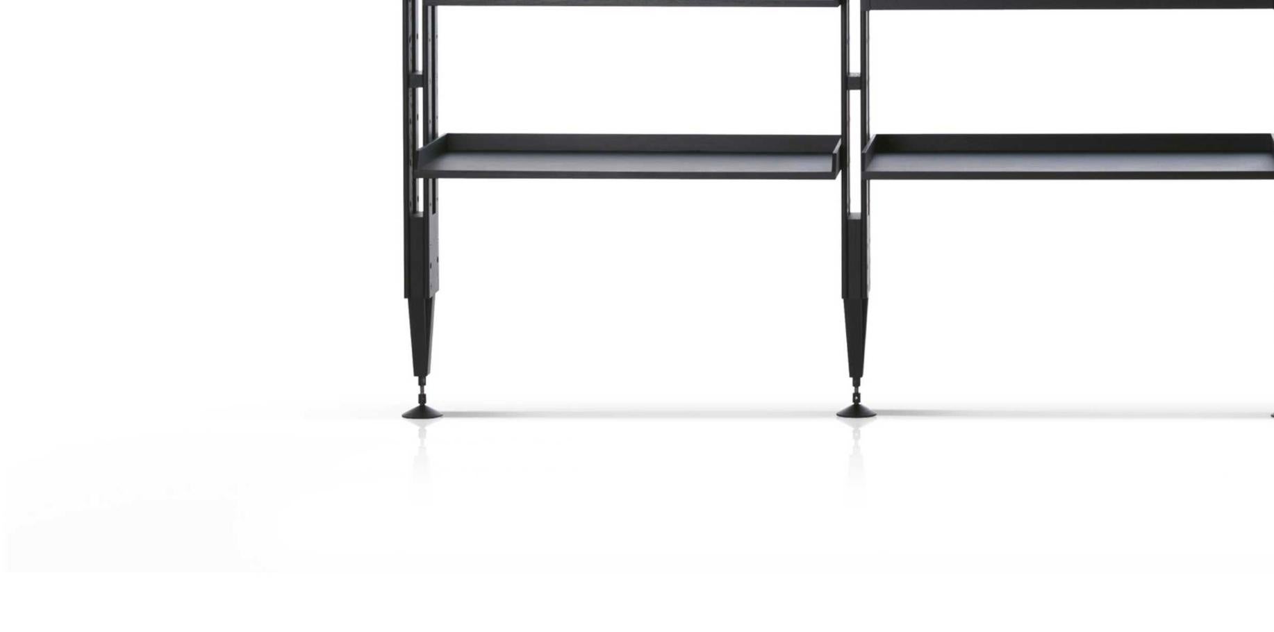 Wood Franco Albini Modular Bookcase Infinito, Black Stained Ask For Cassina For Sale