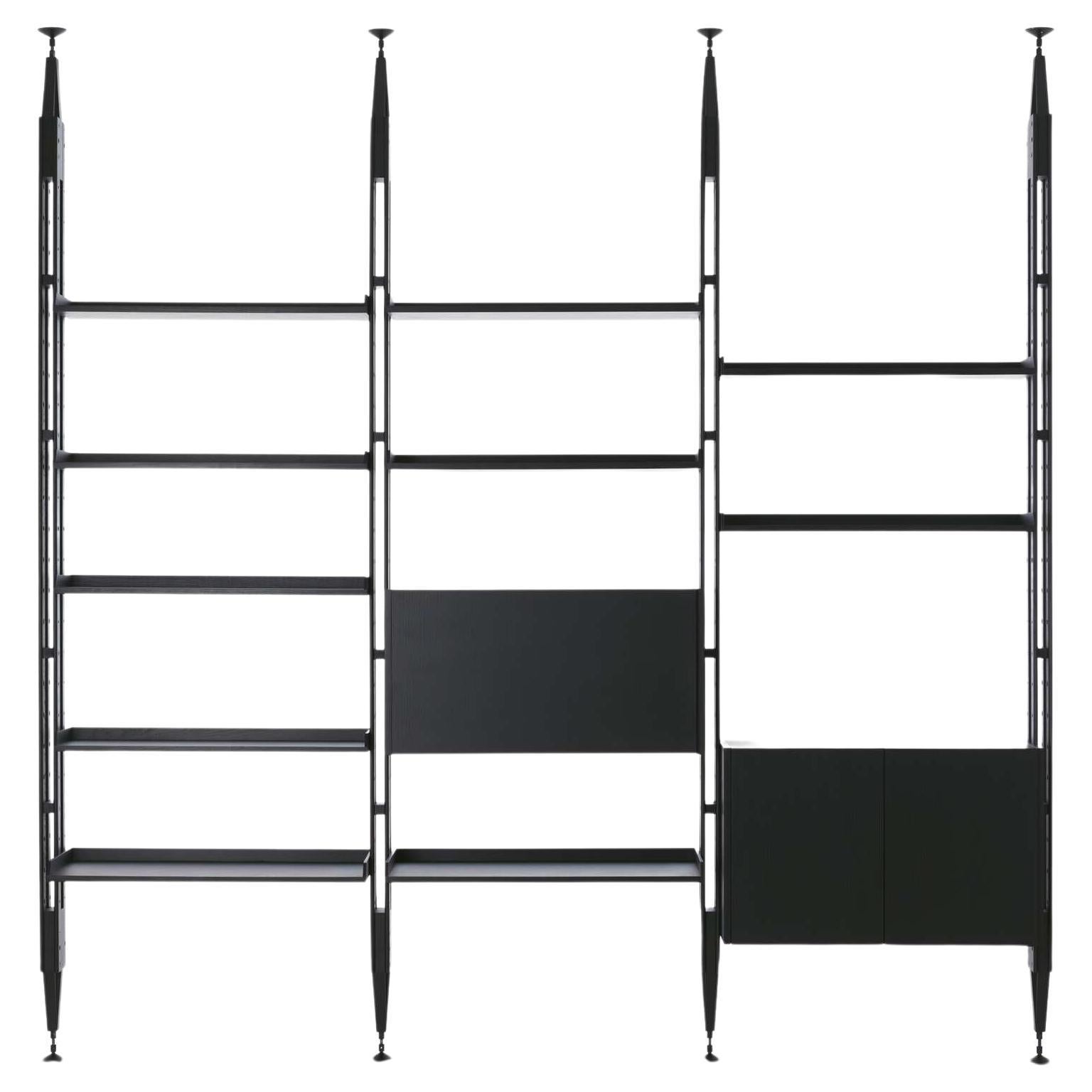 Franco Albini Librería modular Infinito, teñida de negro Pide Cassina