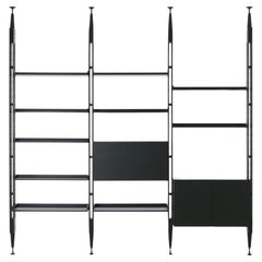 Franco Albini Modulares Bücherregal Infinito, Schwarz Gebeizt Frag nach Cassina